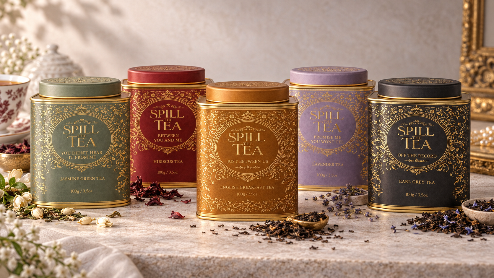 Spill the Tea — tea brand identity